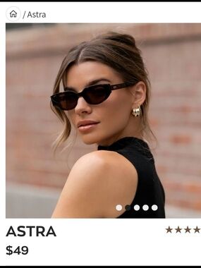 WMP Cat-Eye Sunglasses in Astra | Dark Cherry/Black